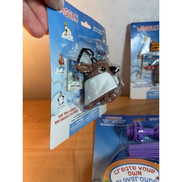 Waggles Set Of 3 New In Package Playground Owl Donkey - Picture 6 of 9